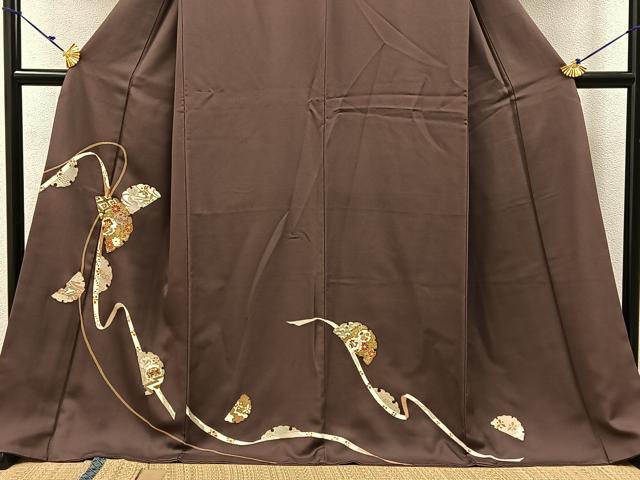 平和屋着物●訪問着 雪輪熨斗宝尽くし花文 金彩 ロング丈 正絹 逸品 BAAW0907hj