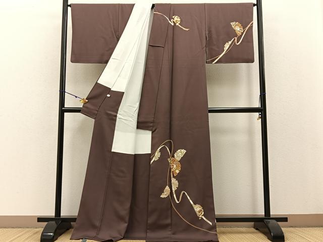 平和屋着物●訪問着 雪輪熨斗宝尽くし花文 金彩 ロング丈 正絹 逸品 BAAW0907hj