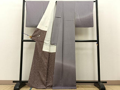平和屋着物●江戸小紋 訪問着 雪月風花 暈し染め 正絹 逸品 BAAW0908hj