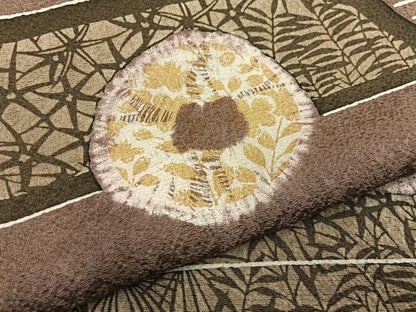 平和屋着物●訪問着 作家物 絞り 横段草花丸文 正絹 逸品 BAAW0910hj