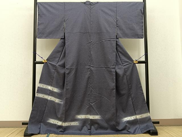 平和屋着物●訪問着　本場染大島紬　手描き　南天文　暈し染め　金彩　ロング丈　正絹　逸品　未使用　BAAW0911hj