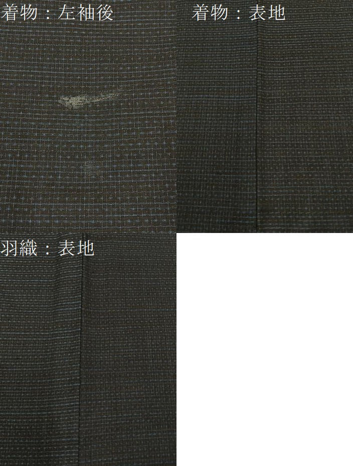平和屋着物●男性 本場大島紬 アンサンブル 80亀甲 総詰め 正絹 逸品 BAAW0920hj