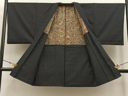 平和屋着物●男性 本場大島紬 アンサンブル 80亀甲 総詰め 正絹 逸品 BAAW0920hj