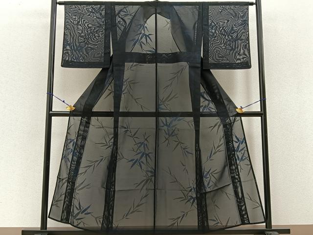 平和屋着物＊夏物 小紋 紗 笹 やまと誂製 洗える着物 未使用 BAAW0953hj