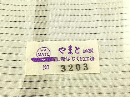平和屋着物＊夏物 小紋 紗 笹 やまと誂製 洗える着物 未使用 BAAW0953hj