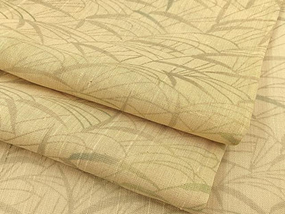 平和屋着物＊夏物 紗紬 草葉文 正絹 逸品 BAAW0955hj