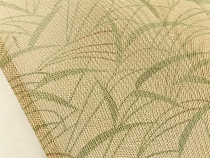 平和屋着物＊夏物 紗紬 草葉文 正絹 逸品 BAAW0955hj