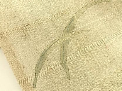 平和屋着物＊夏物 訪問着 生紬 手描き 稲穂 正絹 逸品 BAAW0957hj