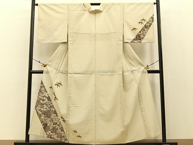 平和屋着物＊夏物 訪問着 絽 笹 洗える着物 BAAW0959hj