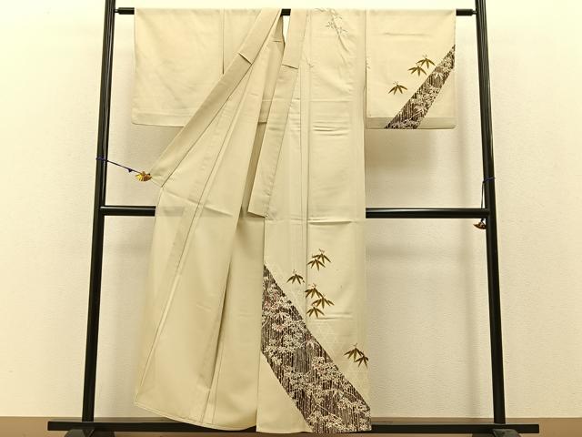 平和屋着物＊夏物 訪問着 絽 笹 洗える着物 BAAW0959hj