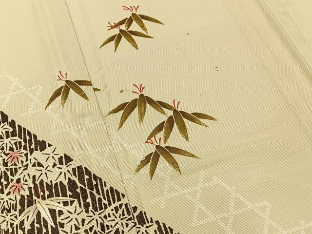 平和屋着物＊夏物 訪問着 絽 笹 洗える着物 BAAW0959hj