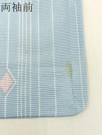 平和屋着物＊夏物 小紋 絽 菱文様 洗える着物 BAAW0960hj