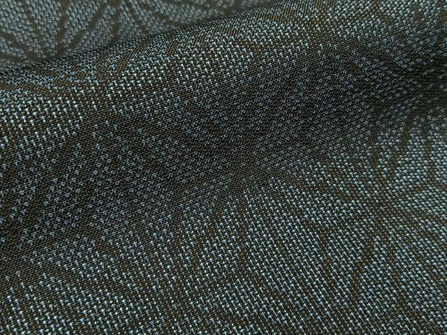 平和屋着物●本場大島紬　9マルキ　麻の葉文様　正絹　逸品　未使用　BAAW0963hj