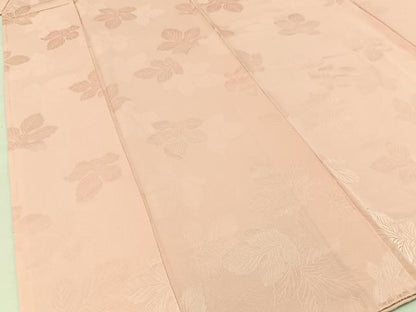 平和屋着物●上質な色無地　草葉地紋　虹色　正絹　逸品　未使用　BAAW0967hj