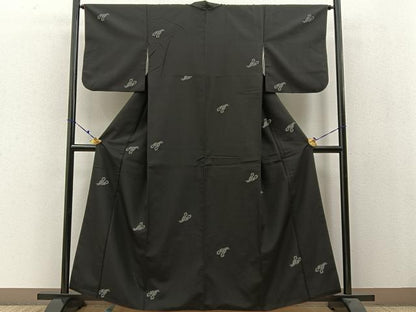 平和屋着物●上質な紬　成り物　正絹　逸品　BAAW0968hj