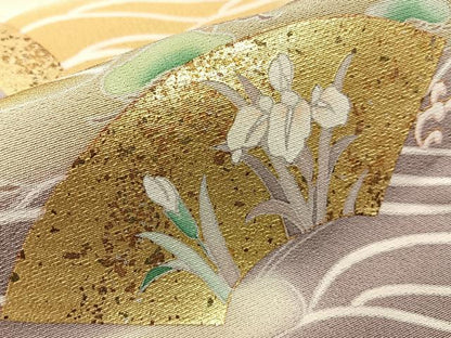 平和屋着物●豪華色留袖　駒刺繍　松竹梅　地紙立波花文　暈し染め　金彩　正絹　逸品　BAAW0969hj