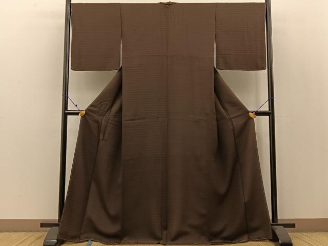 平和屋着物●上質な小紋　格子柄　正絹　逸品　未使用　BAAW0970hj 平和屋着物○上質な小紋 格子柄 正絹 逸品 未使用 BAAW0970hj