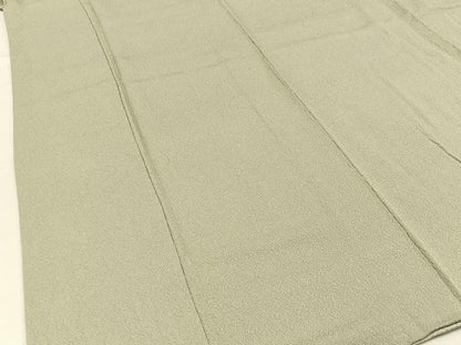 平和屋着物●上質な色無地　柳鼠色　正絹　逸品　BAAW0971hj