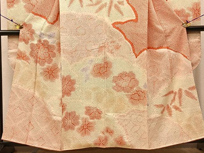 平和屋着物●豪華振袖　総絞り　有職花文　正絹　逸品　BAAW0973hj