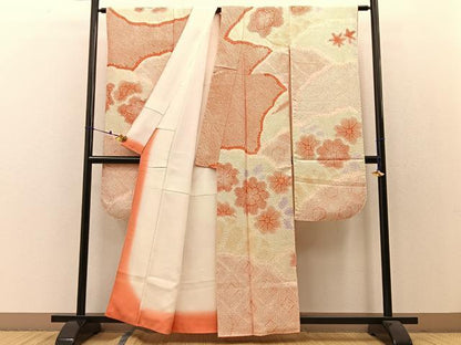 平和屋着物●豪華振袖　総絞り　有職花文　正絹　逸品　BAAW0973hj
