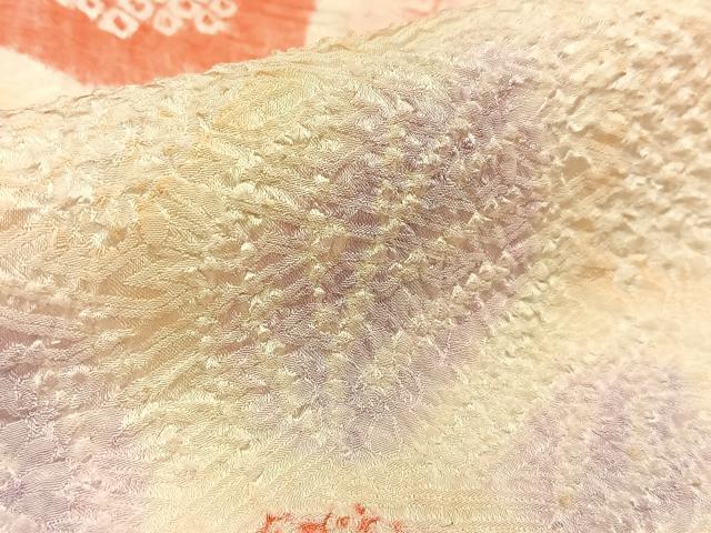 平和屋着物●豪華振袖　総絞り　有職花文　正絹　逸品　BAAW0973hj
