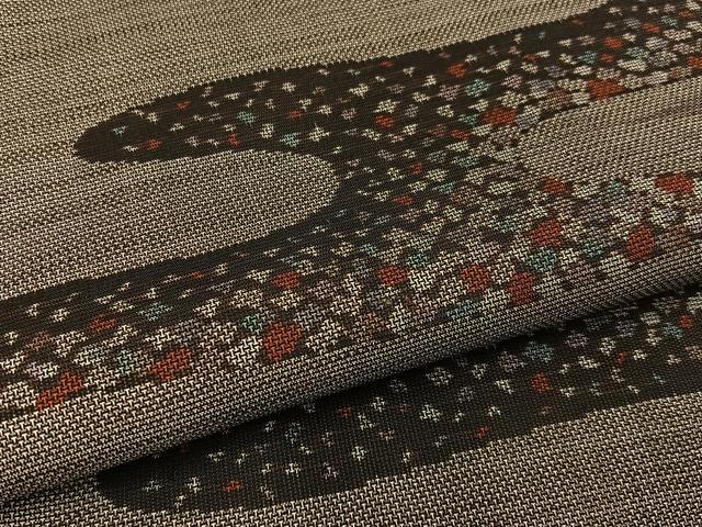 平和屋着物●本場大島紬 9マルキ エ霞文様 正絹 逸品 BAAW0989hj