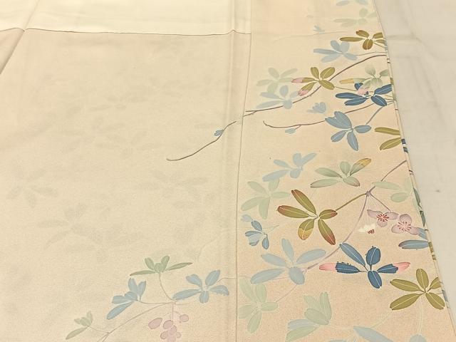 平和屋着物●訪問着 友禅 作家物 枝花文 暈し染め 正絹 逸品 BAAW0991hj