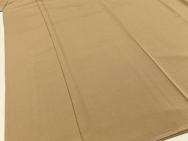 平和屋着物●上質な色無地 榛色 正絹 逸品 未使用 BAAW0992hj