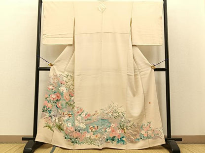 平和屋着物●豪華色留袖 友禅 作家物 鴛鴦花文 暈し染め 正絹 逸品 未使用 BAAW0995hj