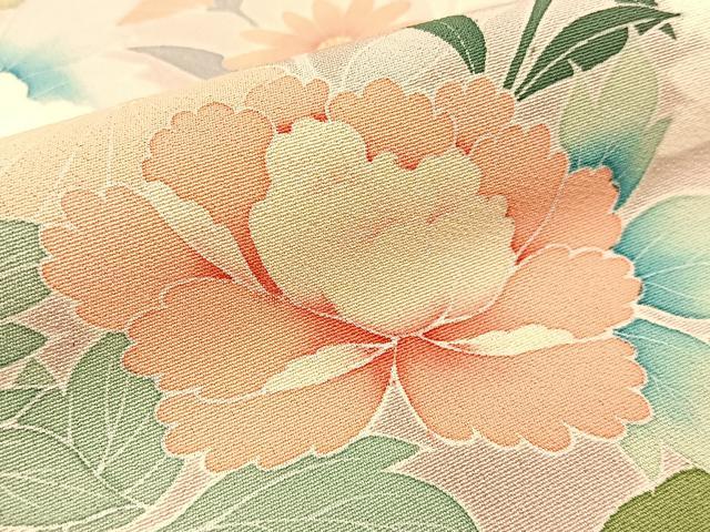 平和屋着物●豪華色留袖 友禅 作家物 鴛鴦花文 暈し染め 正絹 逸品 未使用 BAAW0995hj