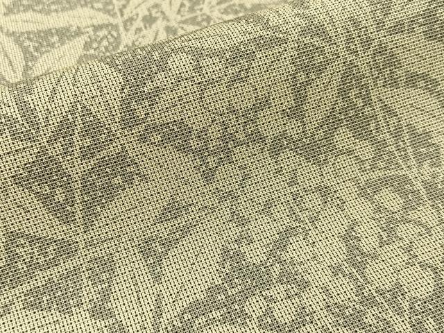 平和屋着物●藤倉守正　本塩沢　訪問着　やまだ織　南天文　たたき染め　正絹　逸品　BAAW0999hj