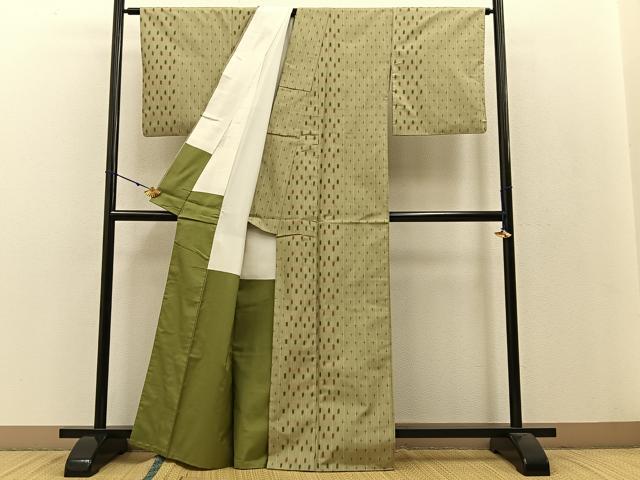 平和屋着物●上質な紬　十字絣　正絹　逸品　BAAW1000hj 平和屋着物○上質な紬 十字絣 正絹 逸品 BAAW1000hj