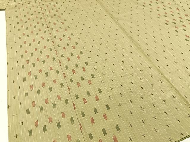 平和屋着物●上質な紬　十字絣　正絹　逸品　BAAW1000hj 平和屋着物○上質な紬 十字絣 正絹 逸品 BAAW1000hj