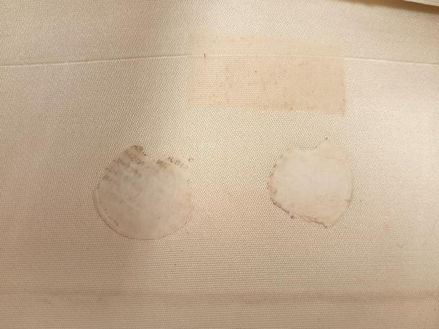 平和屋着物◎西陣　六通柄袋帯　片輪車枝梅文　金糸　正絹　逸品　BAAW1017mz