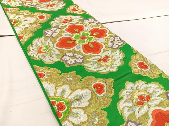 平和屋着物◎西陣 服部織物謹製 六通柄袋帯 唐織 有職華文 金銀糸 正絹 逸品 BAAW1025mz