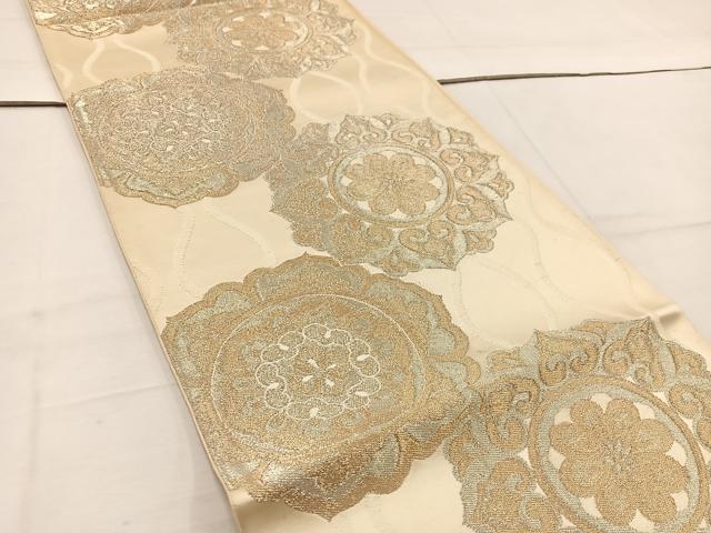 平和屋着物◎六通柄袋帯　宝相華　金銀糸　正絹　逸品　BAAW1046mz
