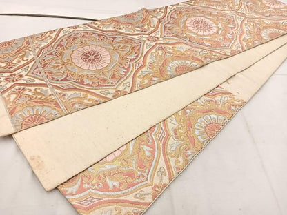 平和屋着物◎六通柄 京袋帯 本袋帯 宝相華 正絹 逸品 BAAW1070mz