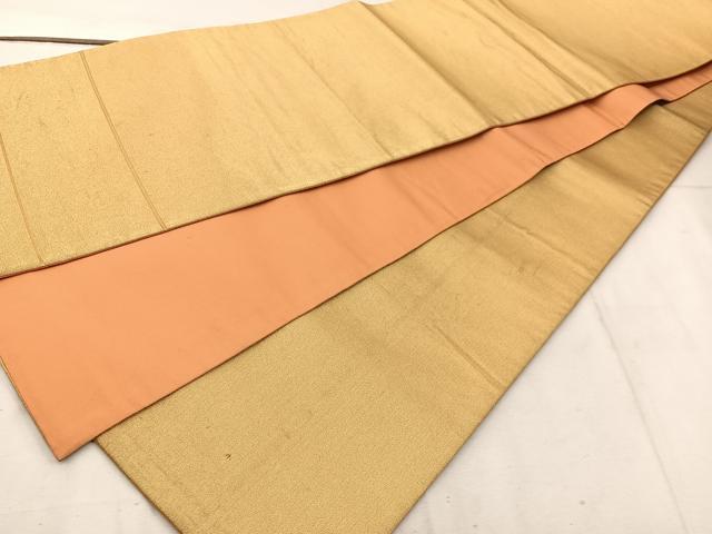 平和屋着物◎全通柄袋帯　金糸　正絹　逸品　BAAW1074mz