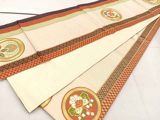 平和屋着物◎太鼓柄袋帯　桐　金銀糸　正絹　逸品　BAAW1131mz