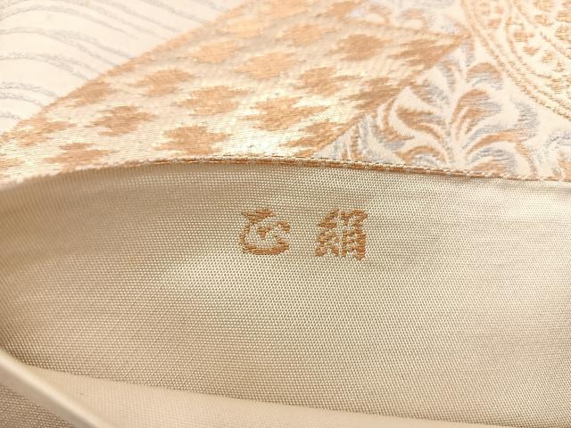 平和屋着物◎六通柄　本袋帯　松皮菱花文　金糸　正絹　逸品　BAAW1164mz
