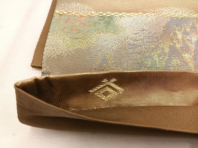 平和屋着物◎六通柄袋帯　高野山　金糸　引箔　正絹　逸品　BAAW1169mz
