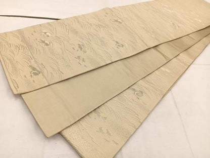 平和屋着物◎六通柄袋帯　浜松文　正絹　逸品　BAAW1210mz
