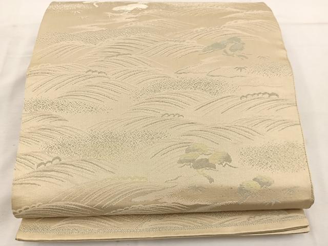 平和屋着物◎六通柄袋帯　浜松文　正絹　逸品　BAAW1210mz