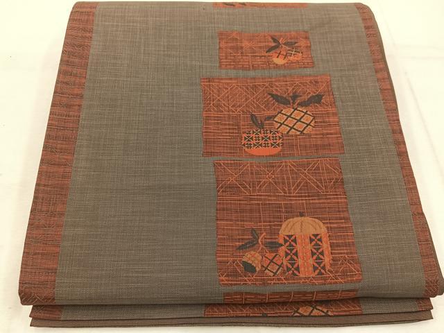 平和屋着物◎六通柄袋帯　古今絵巻　正絹　逸品　BAAW1282mz