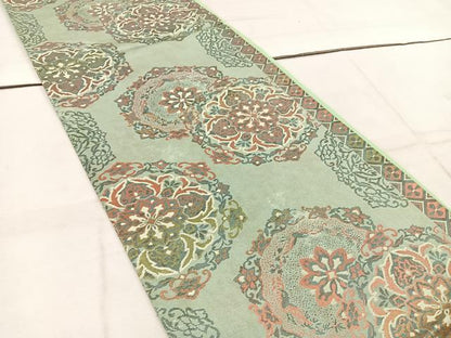 平和屋着物◎六通柄袋帯　正倉院花文　正絹　逸品　BAAW1308mz