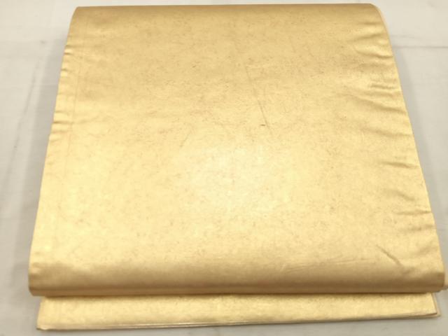 平和屋着物◎六通柄袋帯　霞文　金糸　引箔　正絹　逸品　BAAW1341mz