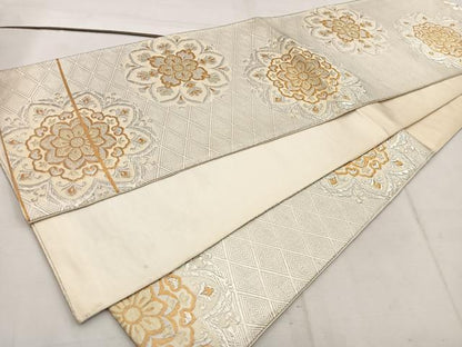 平和屋着物◎六通柄袋帯　宝相華　金銀糸　正絹　逸品　BAAW1381mz