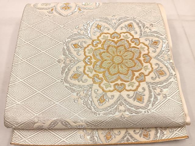 平和屋着物◎六通柄袋帯　宝相華　金銀糸　正絹　逸品　BAAW1381mz