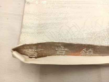 平和屋着物◎太鼓柄袋帯　古京錦　樹林風景文　二重引箔　銀糸　正絹　逸品　BAAW1440mz