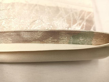平和屋着物◎太鼓柄袋帯　古京錦　樹林風景文　二重引箔　銀糸　正絹　逸品　BAAW1440mz